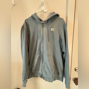 North Face Zip Up Hooded Blue Jacket